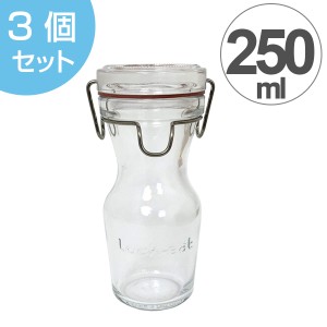 保存容器 Lock-Eat （ ロック・イート  ドリンクボトル250 250ml ガラス製 3個セット （ 保存ビン ガラス保存容器 保存瓶 保存びん ガラ