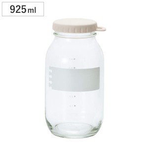 保存容器 e：Cap Jar 900 GW 925ml ガーリックホワイト ガラス製 （ 保存ビン ガラス保存容器 保存瓶 保存びん ガラス製保存容器 キャニ