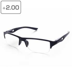 老眼鏡 シニアグラス ハーフタイプ 2度 メンズ レディース リーディンググラス 軽量 シンプル （ 男性 女性 男女兼用 ポリカーボネイト 