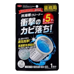 洗濯機洗剤 コインランドリーの洗濯槽クリーナー 1回分 （ 洗濯機 洗浄剤 洗濯槽 クリーナー 業務用 最短5分 プロ仕様 洗たく槽 洗浄 カ