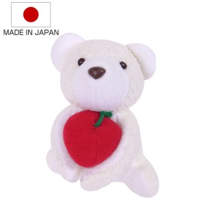 ぬいぐるみ バニラちゃん おもちゃ 赤ちゃん 日本製 （ 綿100％ 知育玩具 玩具 ふわふわ くま 動物 アニマル りんご 子供 ベビー ソフト 