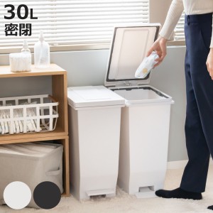 ゴミ箱 30L 同色2個セット 密閉ペダルペール エバン （ ごみ箱 30リットル 2個セット ニオイ漏れ 防止 密閉 スリム シンプル 分別 ペダル