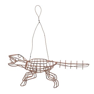 プランター ワイヤープランター ダイナソープランター Cタイプ 幅18×奥行4.5×高さ18cm （ 吊り下げ型 ハンキングバスケット 恐竜 ワイ
