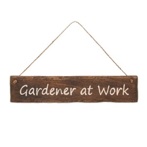 サインボード ウェルカムボード サインプレート Gardener at Work 木製 （ アメリカン ガーデン レトロ アンティーク デザイン 壁掛け ガ