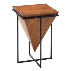 サイドテーブル 幅38cm テーブル 木製 天然木 モンキーポッド 角型 （ ソファテーブル ナイトテーブル ミニテーブル ベッドサイドテーブ