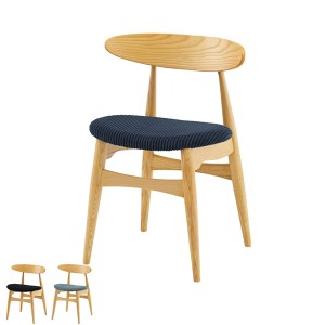 ダイニングチェア 幅52cm チェア オスカー 木製 天然木 布製 ファブリック 北欧 （ 椅子 チェアー イス ダイニング 食卓椅子 おしゃれ 木