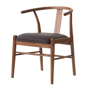 チェア 座面高45cm オフィス 椅子 イス 合皮 木製 天然木 （ いす ダイニングチェア 木製チェア 食卓椅子 リビングチェア 木製椅子 ダイ