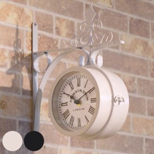掛け時計 インテリア時計 ウォールクロック Sサイズ 壁掛け 時計 アナログ （ 壁掛け時計 インテリア 雑貨 両面時計 電池式 ダブルフェイ