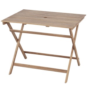 ガーデンテーブル 折りたたみ パラソル使用可能 バイロン 折りたたみテーブル （ 木製テーブル ウッドテーブル テーブル ガーデンパラソ