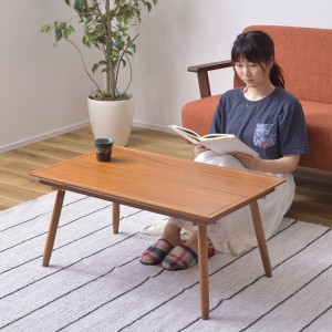 こたつ 幅80cm コンパクト コタツ テーブル 木製 天然木 小さい 炬燵 机 長方形 （ こたつテーブル センターテーブル ローテーブル 幅 80