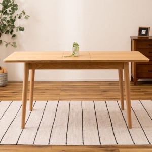 ダイニングテーブル 幅120〜150cm 伸長式 アッシュ材 （ ダイニング 食卓 テーブル リビングダイニング リビングテーブル デスク 天然木 