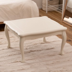 こたつ テーブル おしゃれ 正方形 猫脚 コンパクト （ 幅 70cm センターテーブル リビングテーブル ローテーブル 姫系 ホワイト 白 家具 
