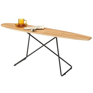 テーブル　スケートボード風 （ 送料無料 サイドテーブル ローテーブル コーヒーテーブル スケボー風 木製天板 スチールフレーム マニッ