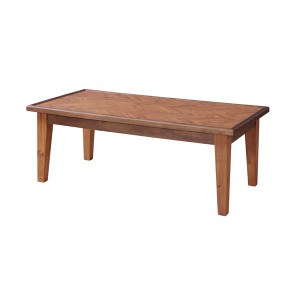 コーヒーテーブル　ローテーブル　天然木　ヘリンボーン　幅110cm （ 送料無料 テーブル カフェテーブル カフェ 110cm 110 四角 長方形 