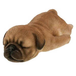 オーナメント おひるねパグ （ 置物 ガーデンオーナメント ガーデニング ディスプレイ 飾り 置く ガーデンマスコット 犬 リアル お昼寝 