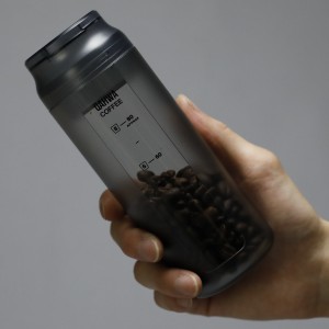 キャニスター 320ml 計量出来るコーヒーキャニスター QAHWA （ コーヒーキャニスター 保存容器 豆入れ 持ち運び 振るだけ 計量 軽い割れ