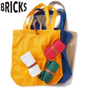 エコバッグ BRICKS TOTE （ ブリックス 綿100％ 日本製 折りたたみ マチ広 大容量 トーン トートバッグ 肩掛け 鞄 かばん 手提げかばん 