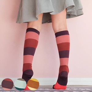 靴下 condor 子供用 3〜10歳 Knee socks with coloured wide stripes （ コンドル キッズ 子供 ソックス ハイソックス 女の子 男の子 ボ