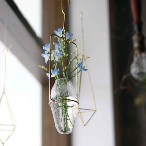花瓶 インブルーム ハンギングリサイクルガラスベース （ 花びん 花器 ベース フラワーベース フラワー 花 飾る リサイクルガラスベース 