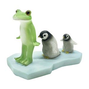 コポー ペンギンとお散歩 カエル 置物 （ Copeau 置き物 コポタロウ かえる 蛙 グッズ マスコット ミニチュア 雑貨 オーナメント インテ