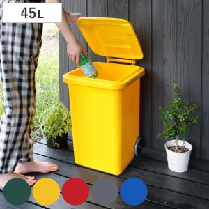 ゴミ箱 45L ダルトン DULTON 屋外兼用 プラスチックトラッシュカン ( 45 リットル ダストボックス キッチン ごみ箱 ふた付き キャスター
