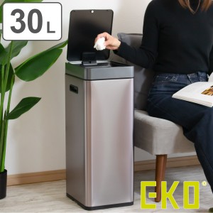 EKO ゴミ箱 30L ミラージュスリムセンサービン ステンレス センサー式 （ ごみ箱 自動開閉 センサー 30リットル キッチン スリム くず入