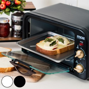 オーブントースター moz 2枚焼き 調理家電 （ トースター トースト パン焼き器 2枚 トレイ付き メッシュ網 おしゃれ コンパクト 1人暮ら
