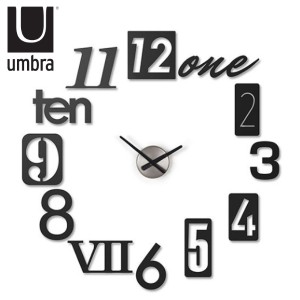 時計 シール 壁掛け umbra シンプル ナンブラウォールクロック （ 壁掛け時計 掛時計 ステッカー アンブラ ウォールクロック クロック お