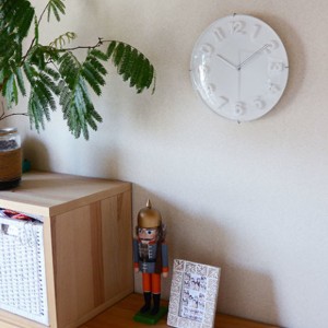 掛け時計 BLUEANT 3Dクロック ホワイト 時計 壁掛け（ 北欧 かけ時計 掛時計 壁掛け時計 アナログ インテリア 壁掛け 時計 とけい ウォー
