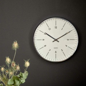 掛け時計 BLUEANT クラシッククロック ホワイト×シルバー 時計 壁掛け（ 北欧 かけ時計 掛時計 壁掛け時計 アナログ インテリア 壁掛け 