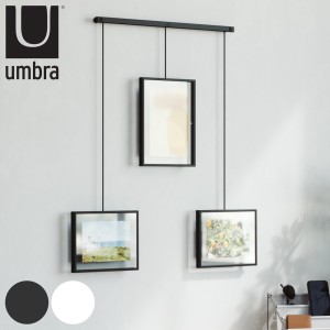 umbra フォトフレーム イグジビット3 （ アンブラ 写真立て 壁掛け ウォール 写真たて おしゃれ 吊るす 3枚 フォトディスプレイ 縦 横 写