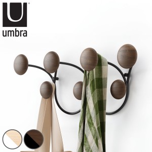 壁掛け umbra アンブラ ドットシー フック 7連 壁面収納 （ 壁掛けフック 幅43cm ハンガーフック コート掛け コンパクト 玄関 収納 天然