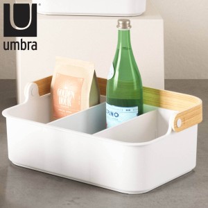 umbra 小物収納 ベルウッド スタッカブルビン 35×26cm （ アンブラ キッチン 調味料 収納 スパイスラック 調味料入れ 木目 スタッキング