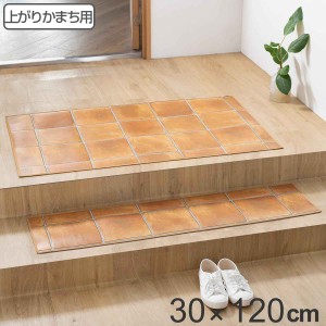 玄関マット 室内用 30×120cm テラコッタ 撥水加工 （ 玄関 マット 框 屋内 拭ける 室内 厚さ5mm キッチン 撥水 防水 抗菌 防カビ 滑り止