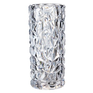 花瓶 割れないガラス PV円柱クリスタ 直径14×高さ32.3cm （ 花びん 花器 フラワーベース 丸 円柱 円筒 透明 割れない ポリカーボネート 