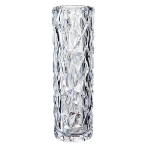 花瓶 割れないガラス PV円柱クリスタ 直径12.5×高さ38.5cm （ 花びん 花器 フラワーベース 丸 円柱 円筒 透明 割れない ポリカーボネー
