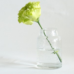 花瓶 DGボトルベース 直径7.5×高さ12cm クリアー ガラス （ おしゃれ 花器 花びん 一輪挿し フラワーベース 円形 透明 丸 インテリア 生