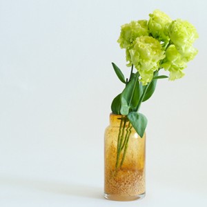 花瓶 DGボトルベース 直径7.5×高さ15.5cm サンシャイン ガラス （ おしゃれ 花器 花びん 一輪挿し フラワーベース 円形 透明 丸 インテ