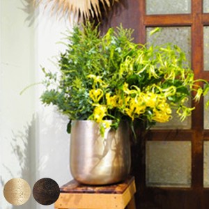 植木鉢 AM7ベース アルミ 直径27.5×高さ28cm （ プラントポット 植物用ポット 花器 鉢カバー ポット 花瓶 丸 植木鉢カバー プラスチック