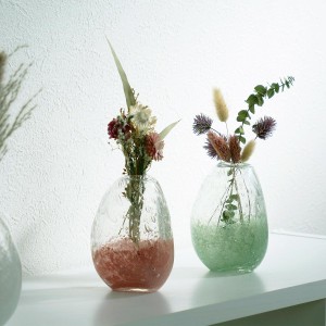 花瓶 DGマコベース 幅10×奥行6.5×高さ13.5cm ガラス （ 花びん フラワーベース 花器 ガラス製 インテリア 雑貨 生花 ドライフラワー 植