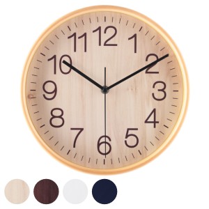掛け時計 プライウッド 28cm アナログ インテリア 北欧 壁掛け 時計 （ 壁掛け時計 とけい ウォールクロック クロック 雑貨 連続秒針 曲