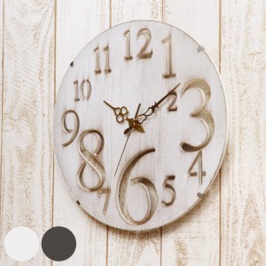 掛時計 レトロ ３２ｃｍ ＷＨ 時計 壁掛け（ 掛け時計 壁掛け時計 とけい ウォールクロック クロック 雑貨 木目調 ウッド調 北欧風 見や