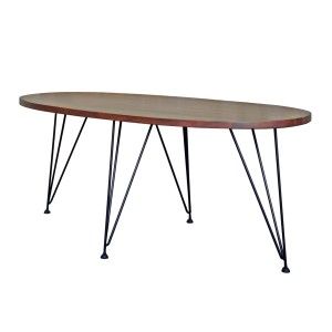 ダイニングテーブル 丸テーブル 4〜6人掛け 天然木 幅170cm （ 開梱設置 ウォールナット 無垢材 テーブル ダイニング 食卓 楕円 丸 スチ