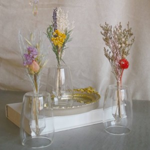 ドライフラワー Into The 2way Vase 花瓶付き （ ブーケ 花束 フラワーベース 花瓶セット ガラス 一輪挿し 花 インテリア おしゃれ ギフ