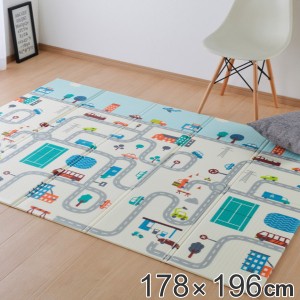 クッションプレイマット エクスロード CT折 178×196cm （ プレイマット 折りたたみ ベビーマット キッズマット 撥水 リバーシブル 両面 