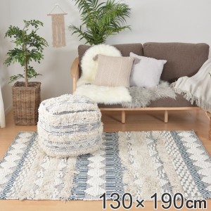 ラグ 130×190cm ラグマット インド綿 コットン オリヤ （ カーペット 絨毯 マット インテリアマット 綿 フリンジ オールシーズン 床暖 