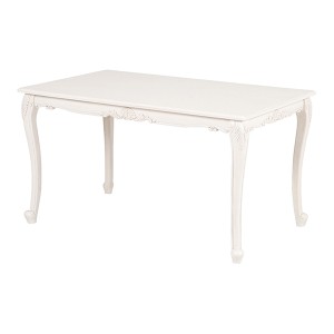 ダイニングテーブル ヴィオレッタ 幅130cm ホワイト （ 送料無料 ダイニング テーブル ダイニング用 食卓 猫脚 ネコ足 ネコ脚 長方形 白 