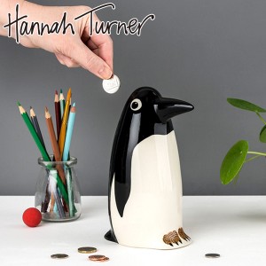 貯金箱 Hannah Turner Money box Penguin ペンギン （ ハンナターナー マネーボックス コイン マネーバンク 500円玉 貯まる コイン入れ 5