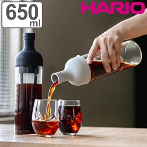 ハリオ フィルターインコーヒーボトル 650ml Filter-in Bottle Portable 5杯用 耐熱ガラス FIC-70 （ HARIO 食洗機対応 冷水筒 水差し 麦