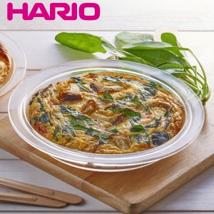 ハリオ パイ皿 20cm 耐熱ガラス （ HARIO 食洗機対応 電子レンジ対応 オーブン対応 タルト皿 耐熱食器 オーブンウェア パイ タルト グラ